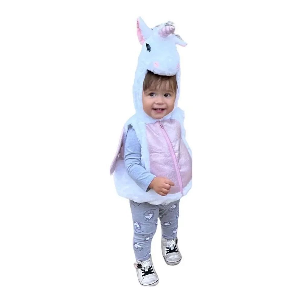 Infant Baby Girls Dream Play Imagine Unicorn Halloween Costume Zip-Up Vest 12 mo
